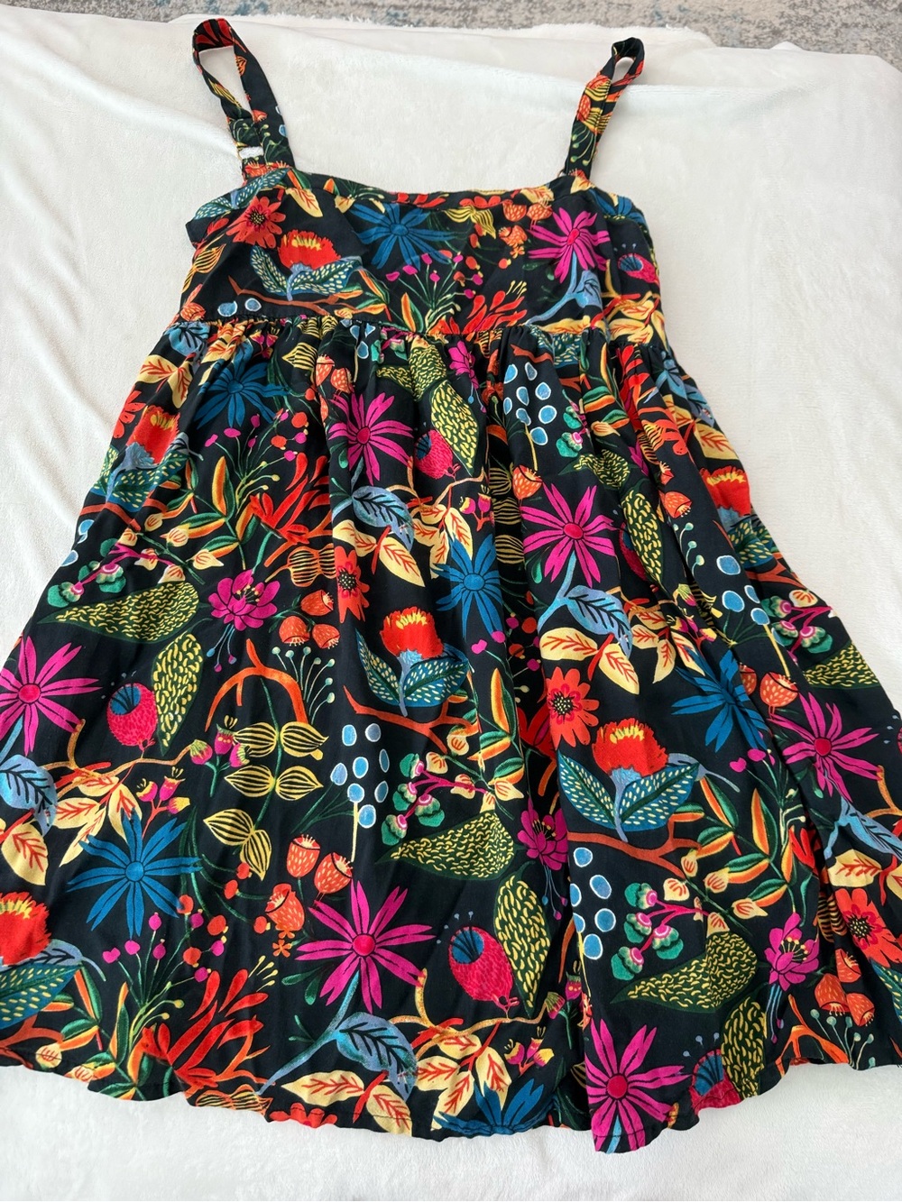 Natural Life Patti Mini Dress colorful floral and botanical print Medium D83